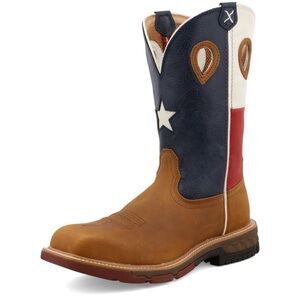 Twisted X Men’s‎ Texas Flag Western Work Boots - Nano Composite Toe 11 EE